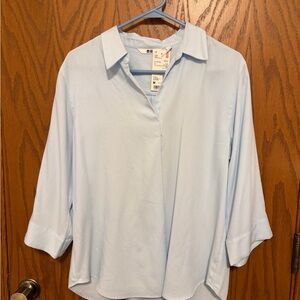NWT Uniqlo Sky Blue Women's Blouse